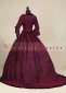 Red Renaissance Long Sleeve Victorian Ball Gown for Women 2