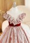 Girls Red Sexy Classic Evening Dress For Children 3