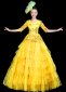 Yellow Sparkling Sequins Super Large Skirt Ball Gown Dance Party Carnival Dress up 2