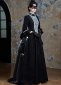 Black Gothic Victorian Bustle Dress Halloween Masquerade Ball Gowns
