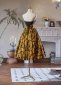 Yellow Off the Shoulder Jacquard Brocade Prom Homecoming Dress 3