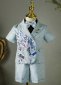 3Pieces Boys Formal Blazer Children Sequin Suits Set for Satge Party