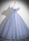 Pink Off Shoulder Tulle Long Formal Dress 6