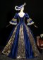 Navy Blue Halloween Masked Prom Party Dress 3
