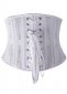 White Bridal Mesh Fronted Underbust Corset