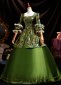 Rococo Green Brocade Christmas Ball Gown Prom Dress 2