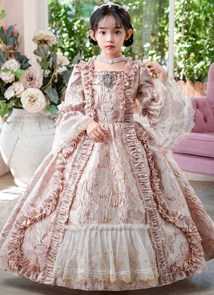 18th Century Girls Ball Gown Children Renaissance Marie Antoinette Dress