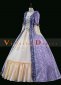 Women Purple Floral Renaissance Marie Antoinette Gown Dress