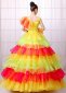 Tulle Ruffled Dance Costume for Women Carnival Outfit 2
