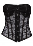 Black Lace Tight Corset Without Shoulder Straps