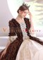Coffee Floral Women Gothic Victorian Dress Gown 2
