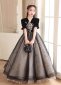 Girls Black Princess Formal Evening Party Dress