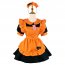 Plus Size Women Orange Pumpkin Printed Fancy Cosplay Maid Halloween Festival Party Dress Uniform Cute Girls Lolita Costumes