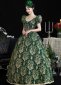 Green Embroidery Masquerade Ball Dress 1