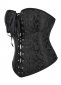 Black Jacquard Sexy Overbust Corset