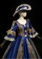 Navy Blue Halloween Masked Prom Party Dress 4