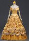 Adult Belle Princess Costume Yellow Moive Beauty and the Beast Cosplay Dress