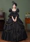 Black Dark Fantasy Witch Halloween Gown Costumes