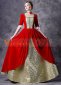 Red Rococo Princess Birthday Party Ball Gown Christmas Party Dress