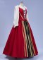 Red Renaissance Medieval Ball Gown 1