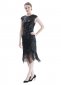 Womens Black Gold Flapper Dress Sequins 1920s Retro Cocktail Dress