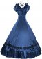 Blue Victorian Ball Gown Old West Saloon Girl Dress 4