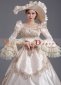 Champagne Baroque Rococo Wedding Victorian Dress With Long Tail 4