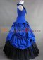 Blue Cotton Sleeveless Bow Lolita Victorian Dress 2