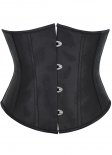 Victorian Black Jacquard Brocade Underbust Corset
