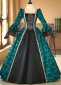 Green Renaissance Masquerade Party Dress