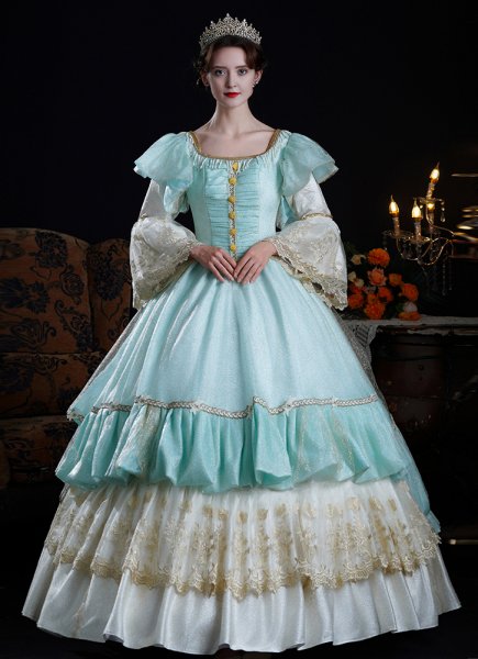 17th Century European Nobles Priness Ball Gown Fairytale Period Theater Clothing