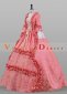 Rose Red Floral Renaissance Marie Antoinette Dress for Women 2