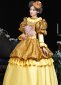 Women Yellow Venice Carnival Costumes 3