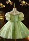 Girls Sequin Sparkly Green Tulle Tutu Ball Gown Dress 4