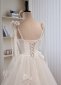 Simple White Ball Gown Satin Lace up Wedding Dress 3