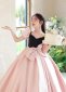 Pink Girl Princess Satin Bow Prom Dress 4