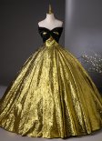 Custom-made Gold Off Shoulder Formal Dress
