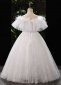 Children EmbroideryTulle Wedding Engagement White Dresses 2