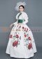 White Floral Vintage Rococo Photography Clothing Reenactment Costume 2
