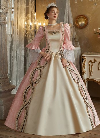 Pink Baroque Style Theme Party Dress Girls Theater Stage Drama Costumes