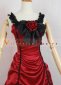 Red Spaghetti Strap Southern Belle Victorian Ball Gown 3
