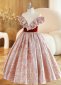 Girls Red Sexy Classic Evening Dress For Children