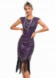 Women Flapper Dress Fringe Sequins 1920s Vintage Cocktail Dress