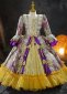 Children Blue Green Purple Victorian Ball Gown Girls Renaissance Masquerade Dresses 1