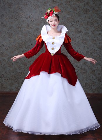 白雪姫のプリンセスガウン赤い女性の仮面舞踏会の衣装映画のガウン