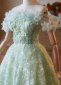 Light Green Sequin Applique Short Prom Homecoming Party Dress 3