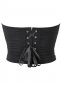 Black Mesh Sexy Overbust Corset 1
