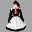 Black Long Sleeve Anime Cosplay Uniform Big Bow Lolita Maid Dress