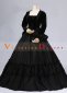 Civil War Victorian Black Velvet Ball Gown Dress Reenactment Theatre Costume