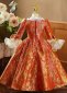 Red Children Girls Historical Victorian Dress Gown 2